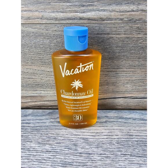 Vacation Chardonnay Oil Broad Spectrum SPF 30 Sunscreen Oil 3.4oz/100ml Sealed - Picture 1 of 4